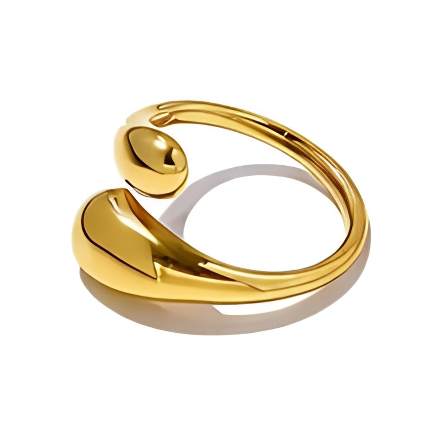 No.R004 Golden Feather Ring