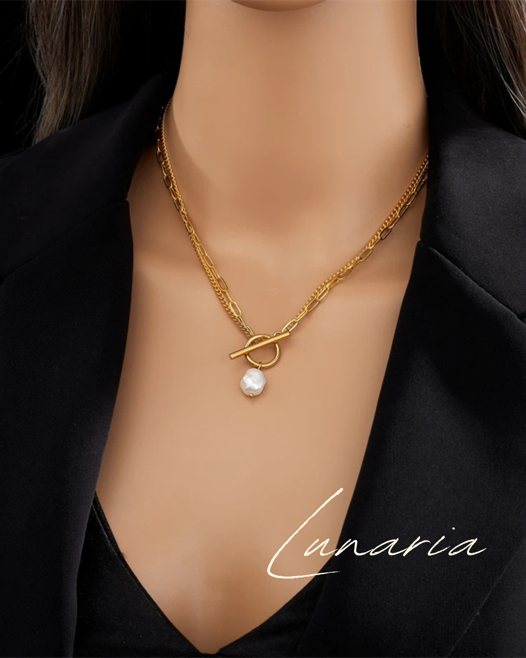 No002 PEARL PENDANT NECKLACE