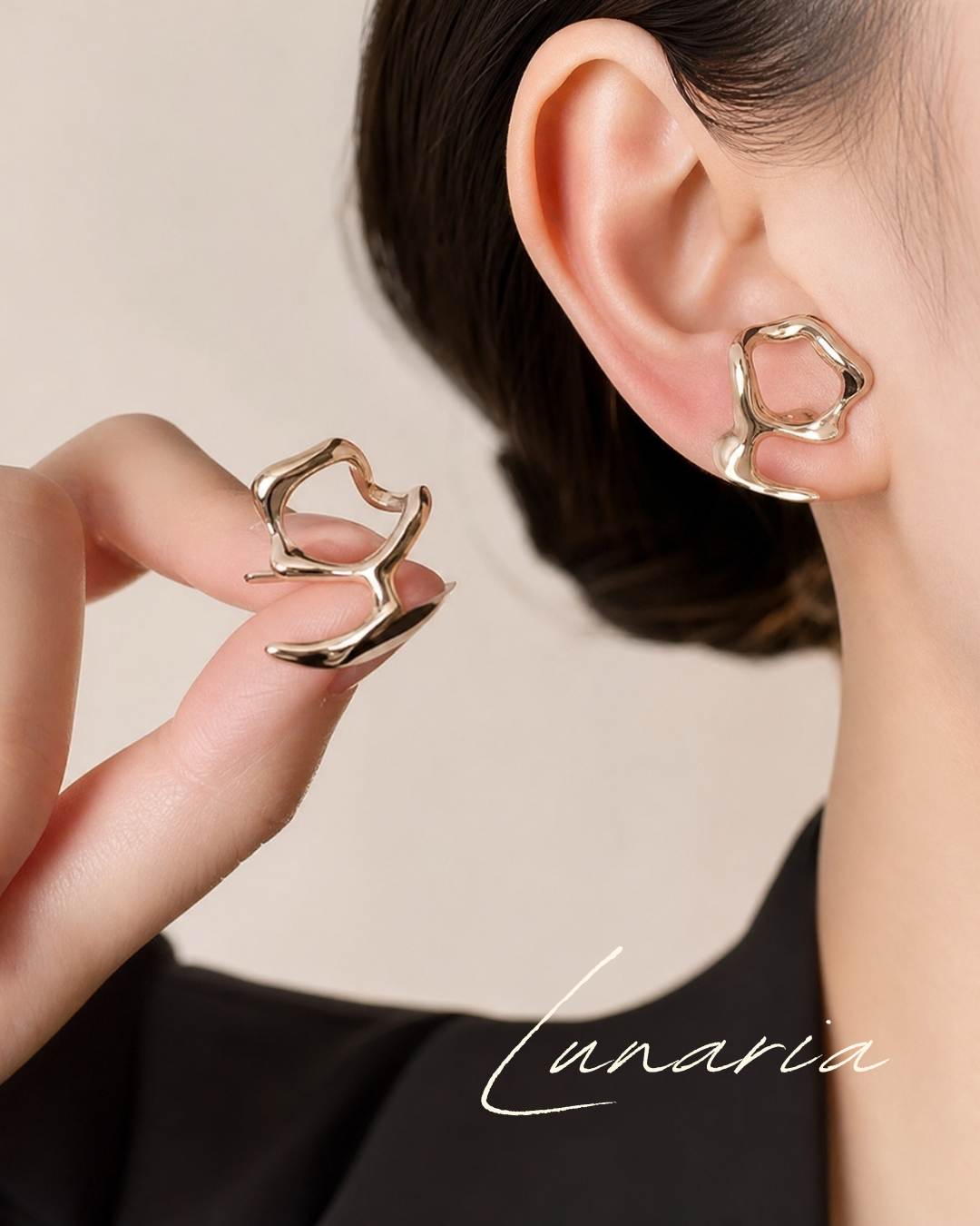 No.P003 Serene Curve Earring