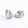 No.P004 DOUBLE RING HOOP EARRINGS